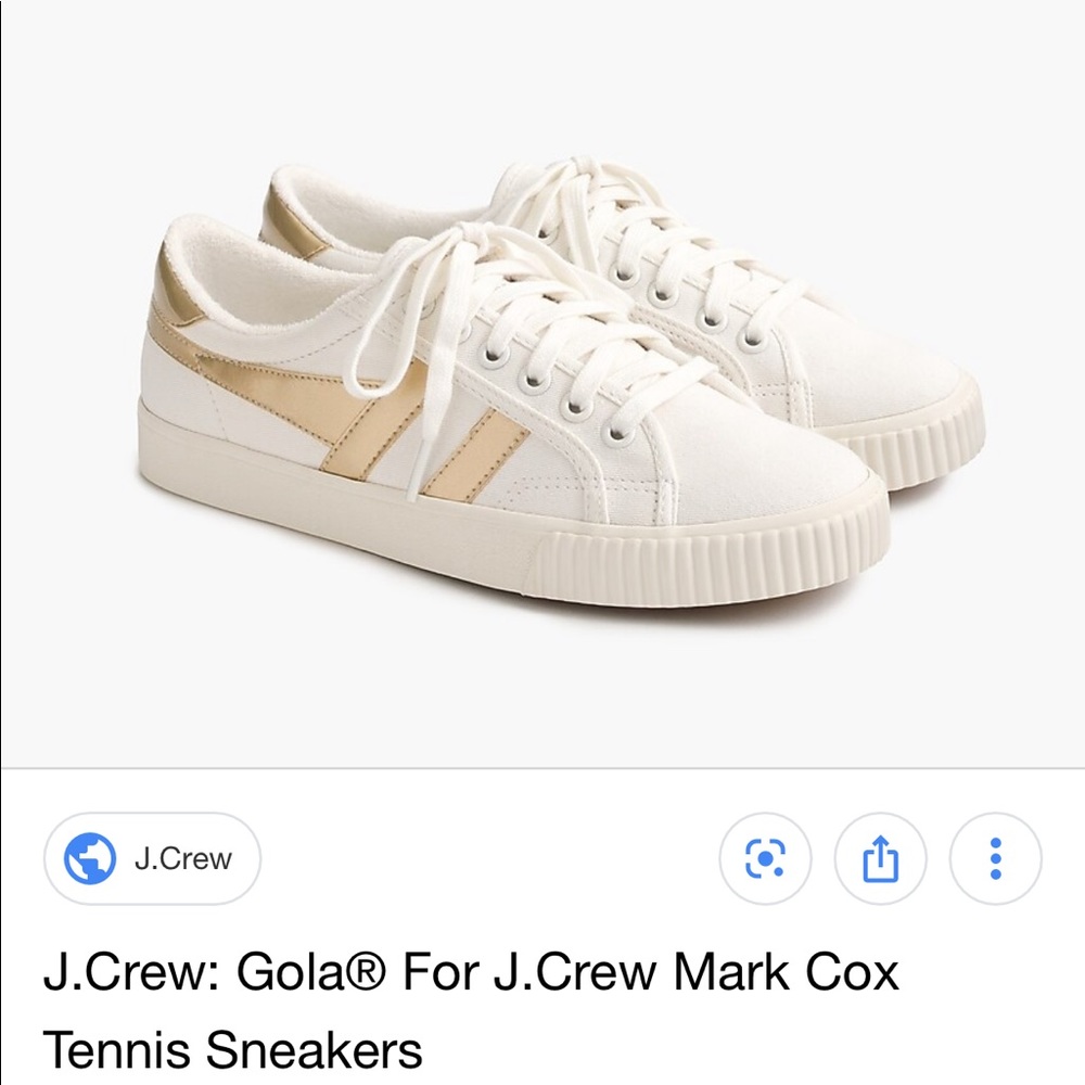 NEW Gola for J Crew (White/Gold) Women’s 8 /EU39